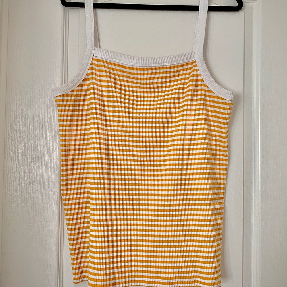 Yellow and White Tank Top